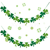 4 Bag Felt Clover Hanging Banner for Saint Patrick's Day Decoration AJEW-CY0002-43-7