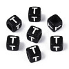 Initial Acrylic Horizontal Hole Beads OACR-ZX006-35T-1