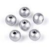 Spray Painted Round Natural Schima Wood Beads WOOD-A018-14mm-02-1