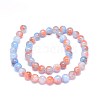 Natural Dyed Jade Beads Strands G-F601-A33-2