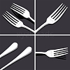 Globleland 1 Set 2Pcs 304 Stainless Steel Fork AJEW-GL0001-19-048-4