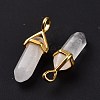 Natural Quartz Crystal Pointed Pendants G-K329-69G-4