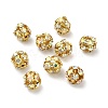 7mm Brass Rhinestone Beads X1-KK-S519-01B-01G-1