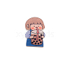 Cute Girl Drinking Figure Brooch Pin JEWB-TAC0002-72-1