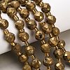 Electroplated Natural Druzy Geode Crystal Beads Strands G-F833-P01-10mm-04-1