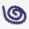 Dyed Round Natural Lapis Lazuli Beads Strands G-K081-8mm-3