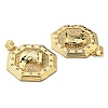 Brass with Cubic Zirconia Pendants KK-K341-36G-3