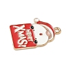 Christmas Alloy Enamel Pendants ENAM-B035-02F-07KCG-2