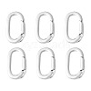 6Pcs Rack Plating Brass Spring Gate Rings KK-TA0008-35S-2