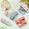 CHGCRAFT 8Pcs 8 Colors Retro Cloth Embroidered Lipstick Storage Case CON-CA0001-008-4