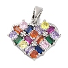 Brass Micro Pave Cubic Zirconia Pendants KK-A232-03P-1