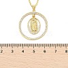 Brass Micro Pave Clear Cubic Zirconia Ring Pendant Necklaces NJEW-P322-A03-G-5