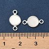 Flat Round Brass Connector Cabochon Settings KK-K414-13G-S-3