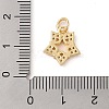 Brass Micro Pave Clear Cubic Zirconia Pendants ZIRC-P121-08G-3