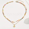 Bohemian Style Daisy Alloy Enamel Pendant Necklaces FS-WG10B31-01-3