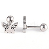 201 Stainless Steel Barbell Cartilage Earrings EJEW-R147-20-4