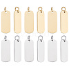 Unicraftale 12Pcs 2 Colors 201 Stainless Steel Pendants STAS-UN0057-04-1