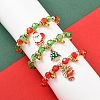 Christmas CCB Plastic & Glass Bead Bracelets BJEW-FS00029-5
