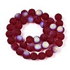 Frosted Transparent Glass Beads Strands LS-GLAA-T032-T10mm-MBB20-2