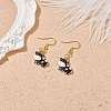 Alloy Enamel Cow Dangle Earrings EJEW-JE04988-5