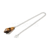 Natural Tiger Eye Cone Pointed Dowsing Pendulums G-A249-02S-09-1