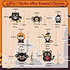 35Pcs 7 Styles Halloween Alloy Enamel Pendants ENAM-CJ0005-08-2