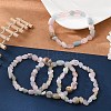 Natural Morganite Bead Stretch Bracelets BJEW-K213-49-1