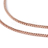 304 Stainless Steel Box Chain Necklaces for Men Women NJEW-G091-01RG-2