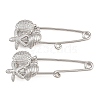 Starfish & Shell Shape & Conch 304 Stainless Steel Safety Pins Brooch Findings SA-CBA098D-16J-P01-1