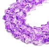 Transparent Glass Beads Strand GLAA-F112-02G-01-3