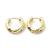 Flower Enamel Hoop Earrings EJEW-G290-03G-B-1