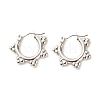 304 Stainless Steel Flower Hoop Earrings for Women EJEW-K242-05P-1