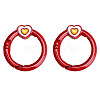 2Pcs Alloy Spring Gate Rings PW-WG34274-02-1