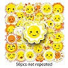 50Pcs Cartoon Sun-themed PVC Self-Adhesive Stickers PW-WG89750-01-6