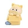 Resin Cat Shape Display Decoration DJEW-F027-01-2