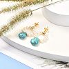 Natural & Synthetic Gemstone Bead Stud Earrings for Women EJEW-JE04627-4