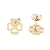 Vacuum Plating 304 Stainless Steel Stud Earrings for Women EJEW-A048-04G-2
