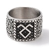 Viking 304 Stainless Steel Rune Finger Rings RJEW-U005-09AS-2