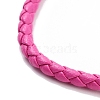 Braided Round Imitation Leather Bracelets Making BJEW-H610-03G-15-3