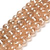 Electroplated Natural Quartz Round Beads Strands G-L598-A02-03A-1