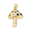 Brass Micro Pave Cubic Zirconia Pendants X-KK-A241-05G-1