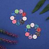 90Pcs 9 Colors Alloy Enamel Pendants ENAM-SZ0001-54C-6