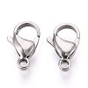 304 Stainless Steel Lobster Claw Clasps STAS-T065-15mm-34P-1