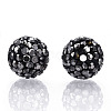 Polymer Clay Pave Rhinestone Beads RB-Q197-12mm-01C-3