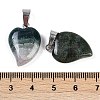 Natural Indian Agate Heart Pendants G-H073-03P-02-3