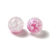 Duotone Spray Painted Crackle Acrylic Beads OACR-G029-02-3