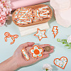 3 Bags Polyester Embroider Self-adhesion Thread Iron on/Sew On Patches PATC-TA0001-53-7