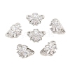 SHEGRACE Flower Brass Micro Pave Clear Cubic Zirconia Spacer Bars XGRQ5K154-827P-1