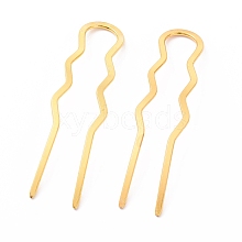 Rack Plating Brass Hair Forks OHAR-C004-01G