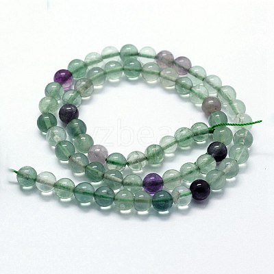 Natural Fluorite Beads Strands X-G-I199-12-6mm-1